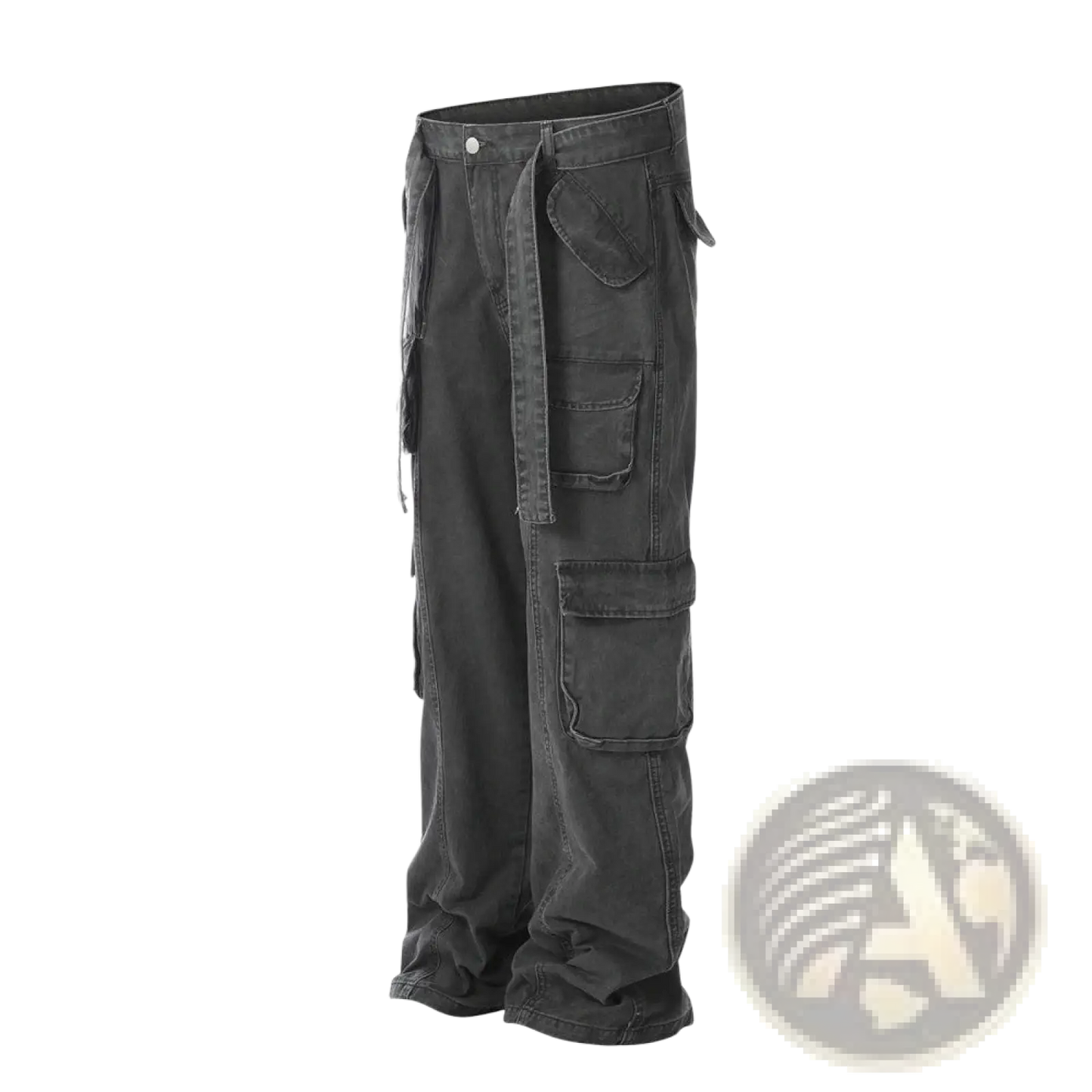 Men's Slim Fit Multi Pocket Cotton Denim Cargo Overalls
