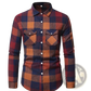 Men's Slim Fit Plaid Flannel Button Up Shirt