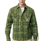 Men's Slim Fit Plaid Flannel Button Up Shirt