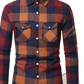 Men's Slim Fit Plaid Flannel Button Up Shirt