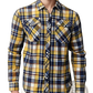 Men's Slim Fit Plaid Flannel Button Up Shirt