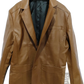 Men's Slim Fit Pu Leather Blazer Jacket