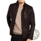 Men's Slim Fit Pu Leather Punk Motorcycle Jacket