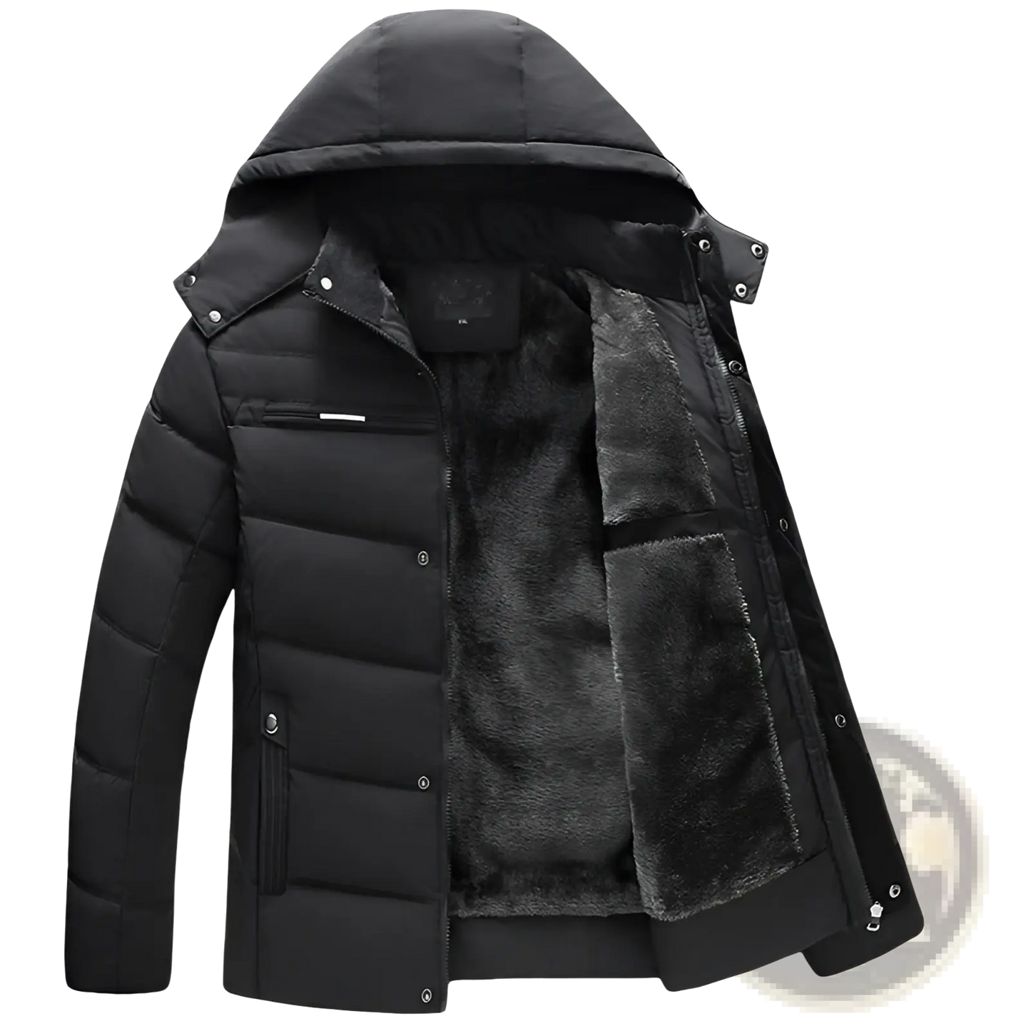 Men's Slim Fit Quilted Winter Jacket with Fleece Lining