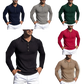 Men's Slim Fit Ribbed Knit Long Sleeve Polo Shirt