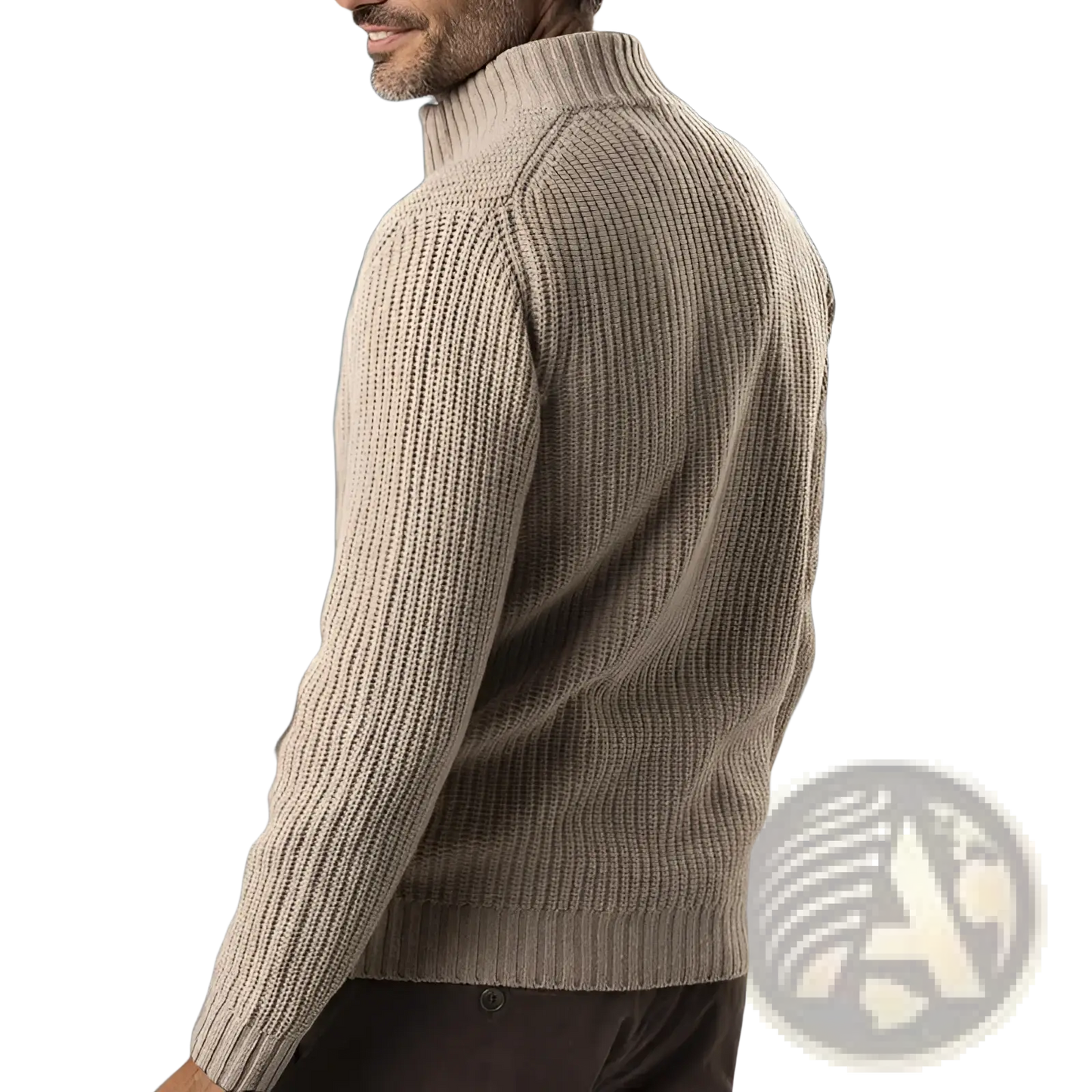 Men's Slim Fit Ribbed Knit Zip Up Sweater Jacket