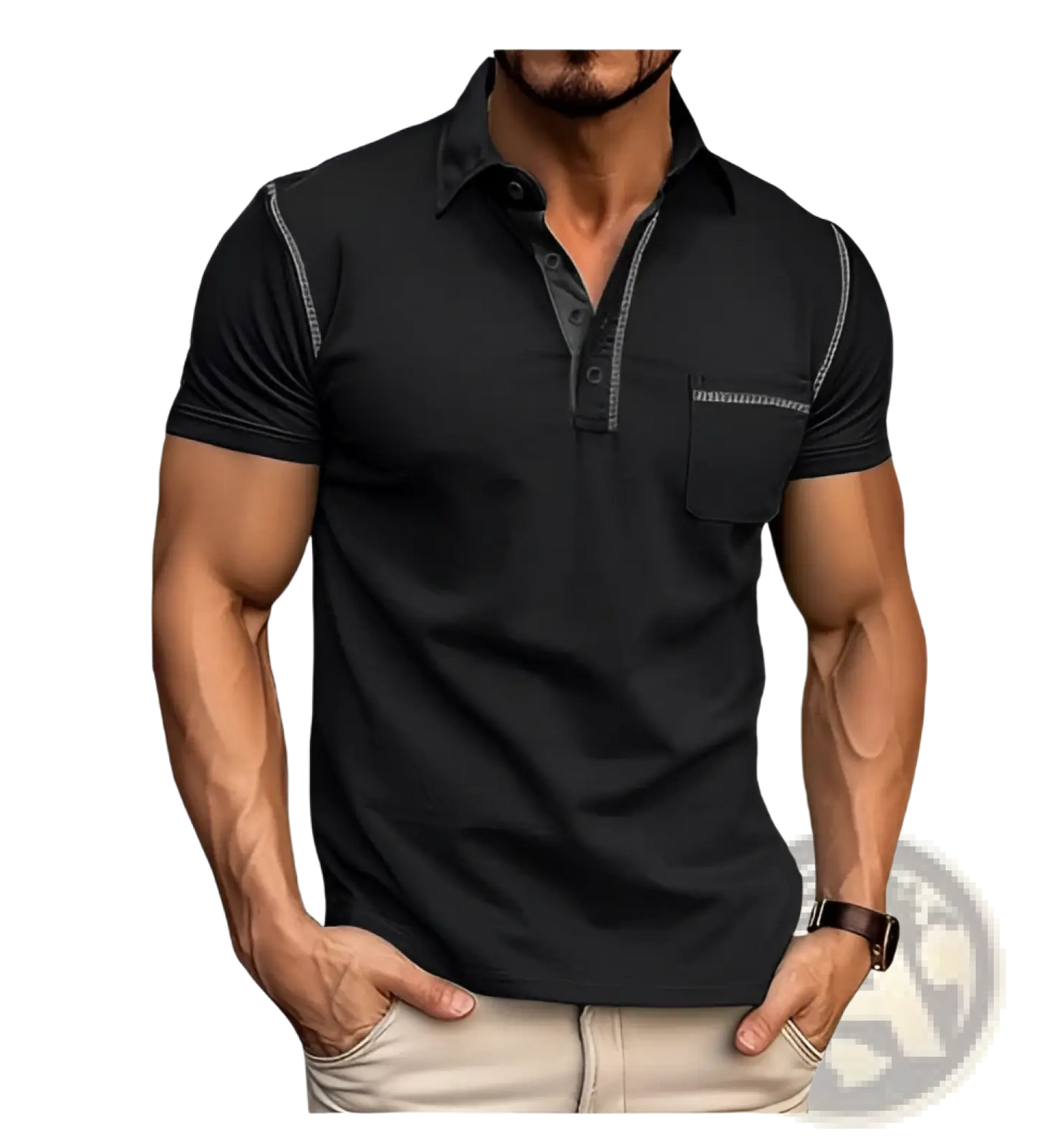 Men's Slim Fit Short Sleeve Henley and Polo Shirts