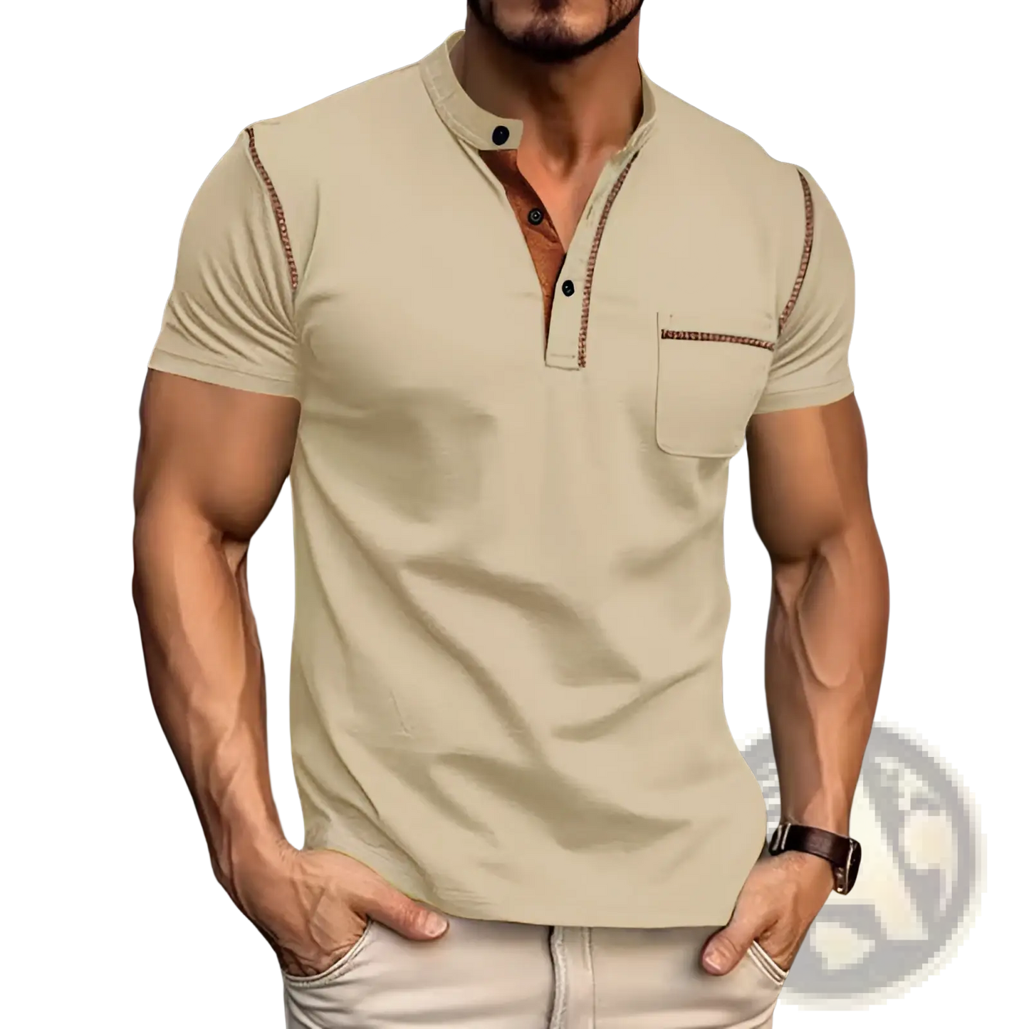 Men's Slim Fit Short Sleeve Henley and Polo Shirts