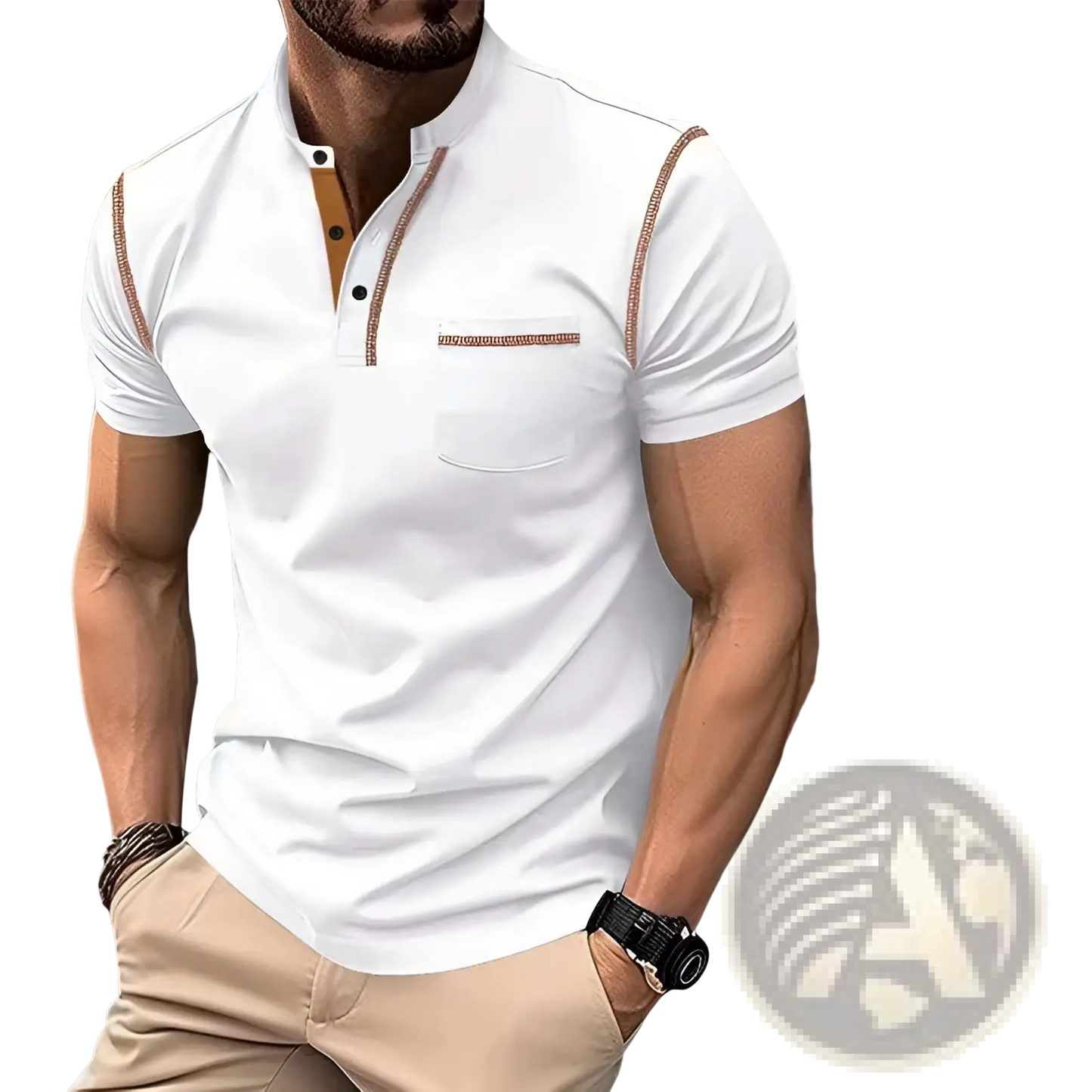 Men's Slim Fit Short Sleeve Henley and Polo Shirts