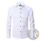 Men's Slim Fit Stretch Satin Long Sleeve Dress Shirt