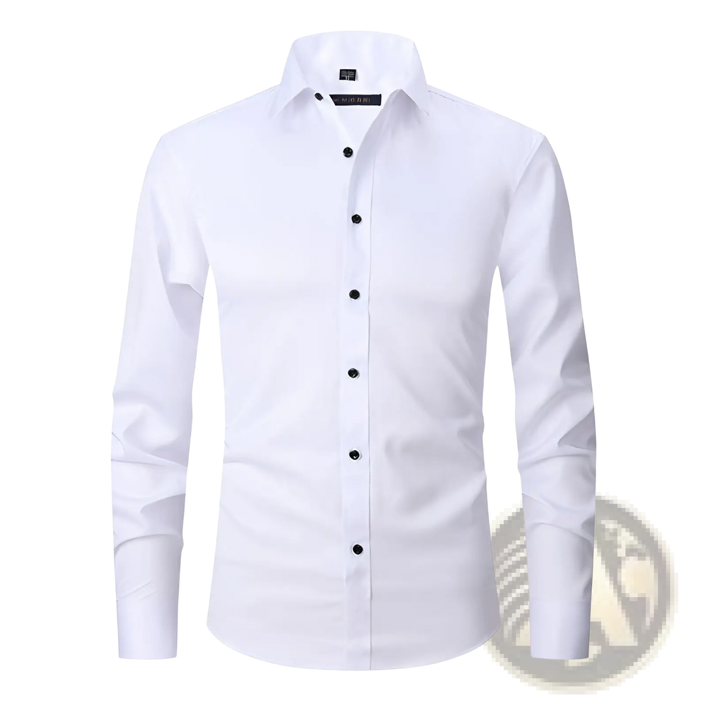 Men's Slim Fit Stretch Satin Long Sleeve Dress Shirt