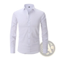 Men's Slim Fit Stretch Satin Long Sleeve Dress Shirt