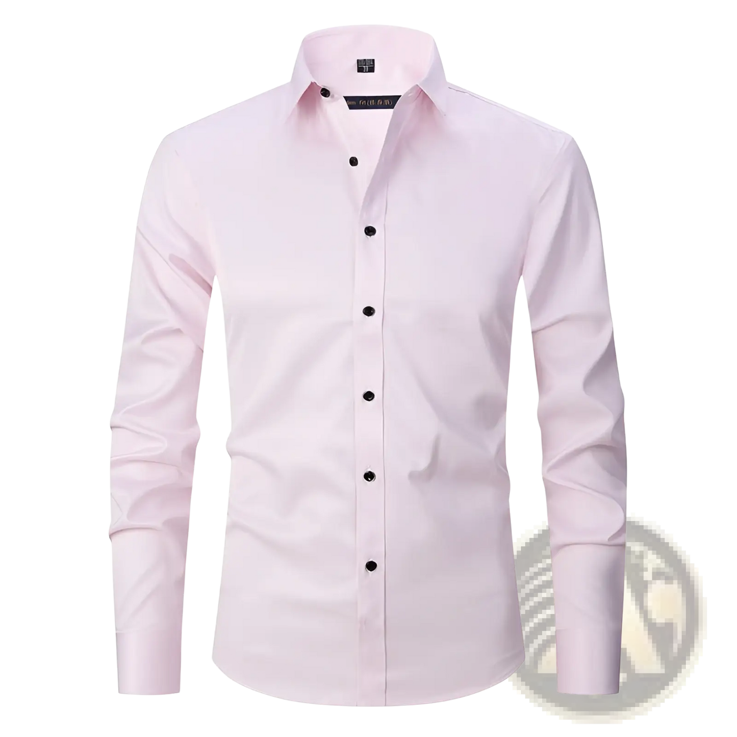 Men's Slim Fit Stretch Satin Long Sleeve Dress Shirt