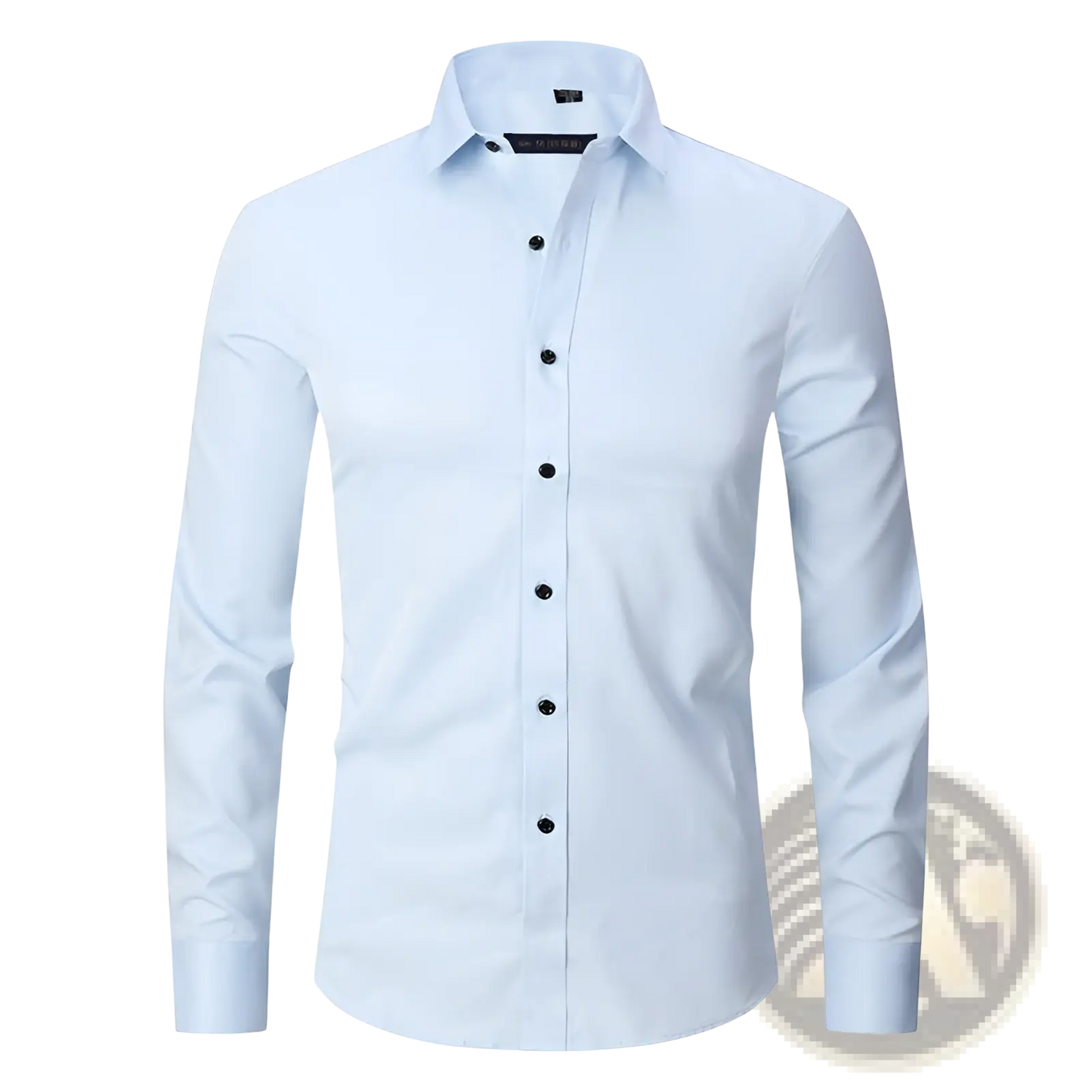 Men's Slim Fit Stretch Satin Long Sleeve Dress Shirt
