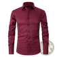 Men's Slim Fit Stretch Satin Long Sleeve Dress Shirt