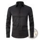 Men's Slim Fit Stretch Satin Long Sleeve Dress Shirt