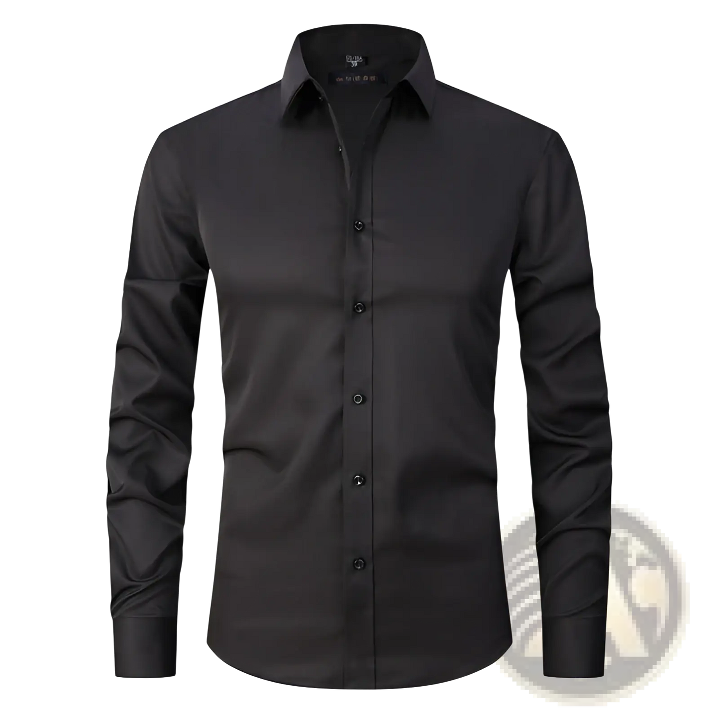 Men's Slim Fit Stretch Satin Long Sleeve Dress Shirt
