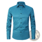 Men's Slim Fit Stretch Satin Long Sleeve Dress Shirt