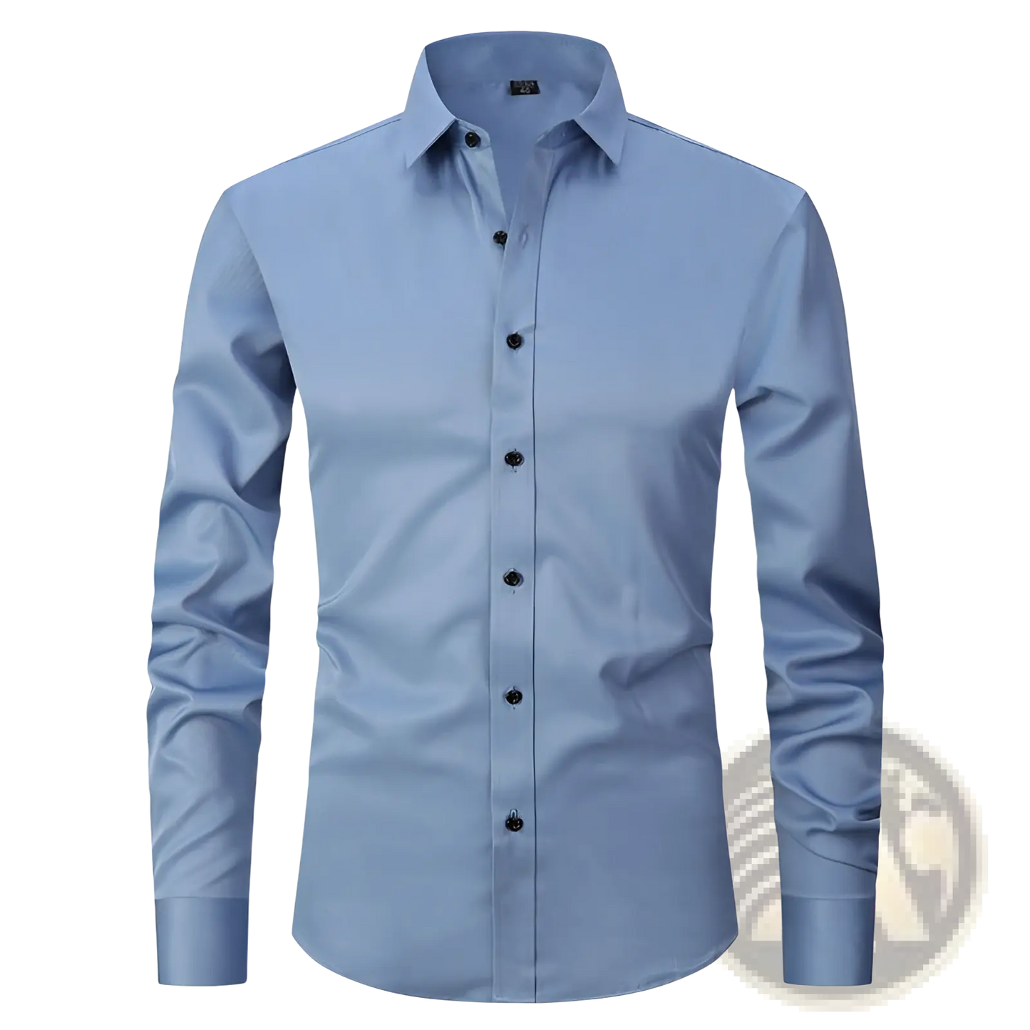 Men's Slim Fit Stretch Satin Long Sleeve Dress Shirt