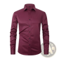 Men's Slim Fit Stretch Satin Long Sleeve Dress Shirt