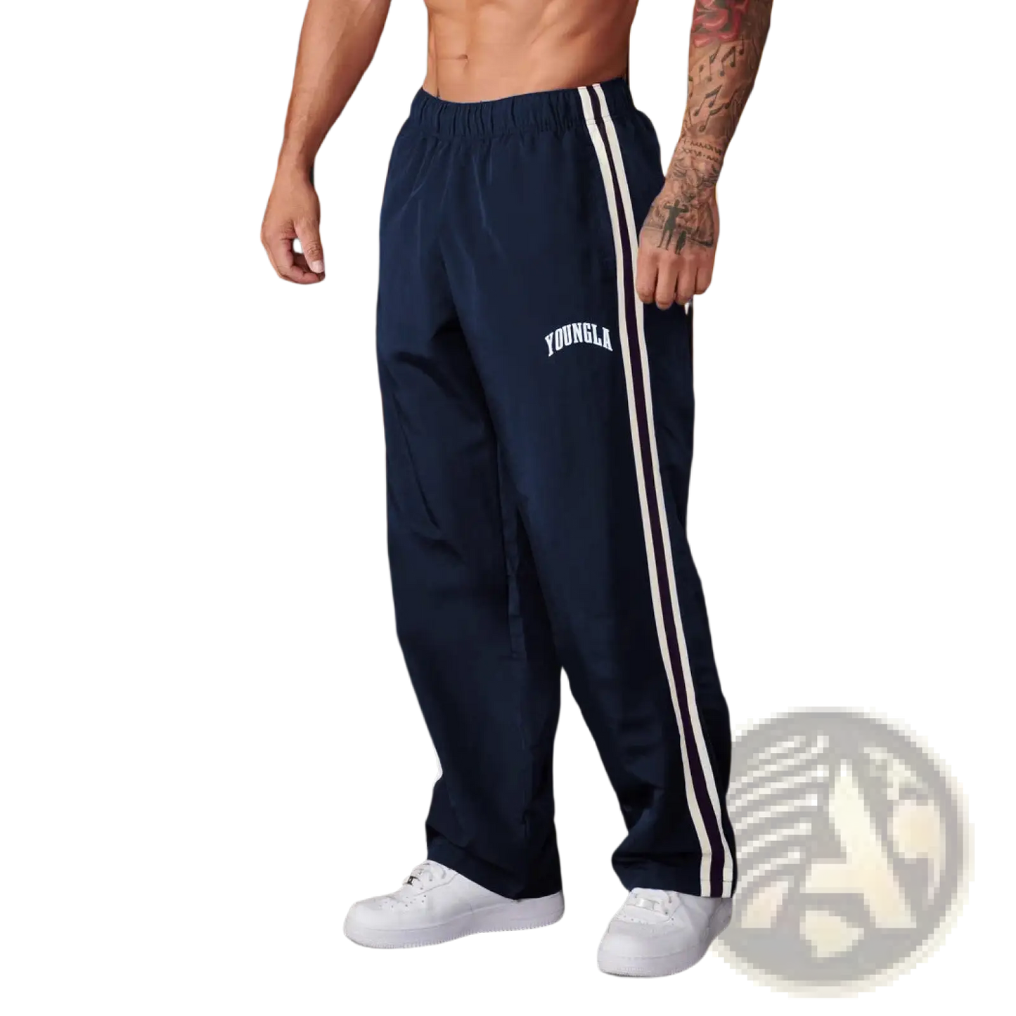 Men's Slim Fit Striped Athletic Track Pants
