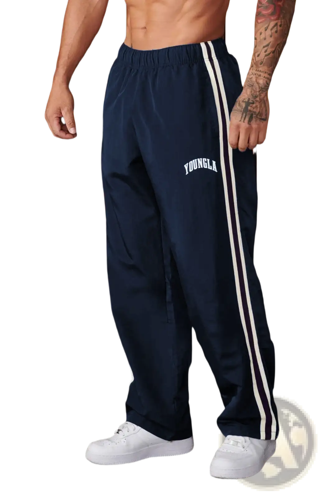 Men's Slim Fit Striped Athletic Track Pants