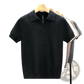 Men's Slim Fit Textured Knit Summer Polo Shirt