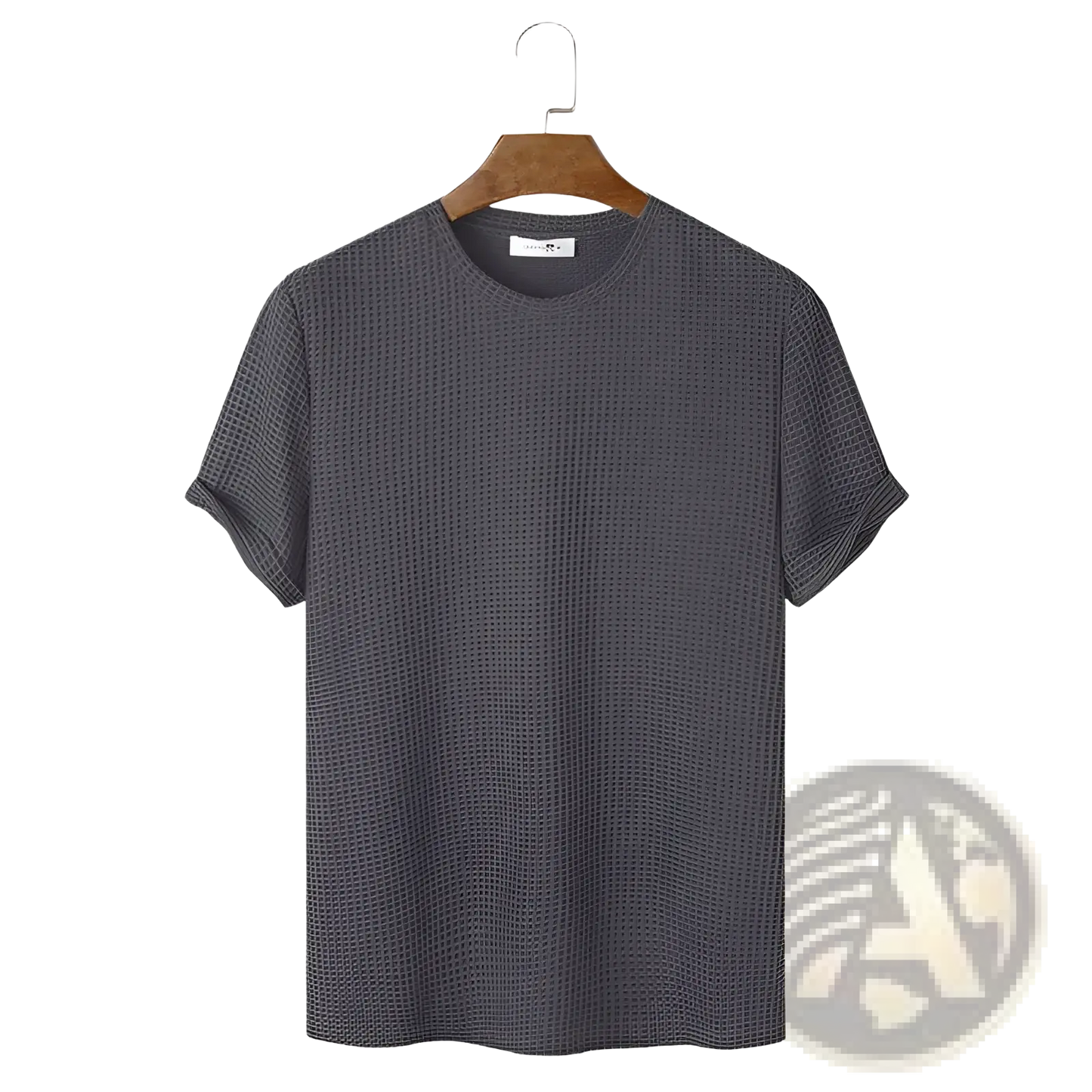 Men's Slim Fit Waffle Knit Henley T-shirt