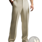 Men's Slim Fit Waffle Knit Straight Leg Business Trousers