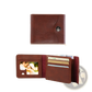 Men's Slim Rfid Blocking Brown Pu Leather Bifold Wallet