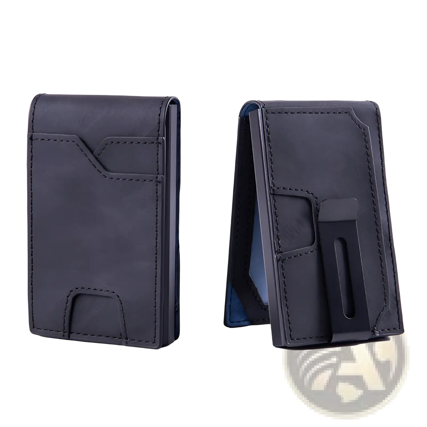 Men's Slim Rfid Blocking Pop Up Wallet with Money Clip