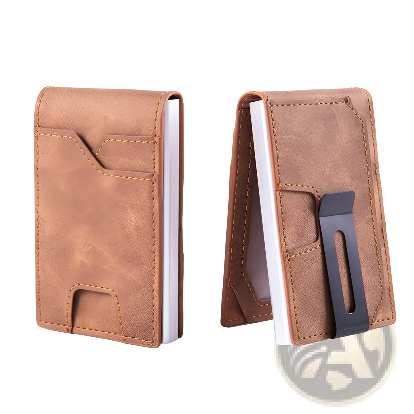Men's Slim Rfid Blocking Pop Up Wallet with Money Clip