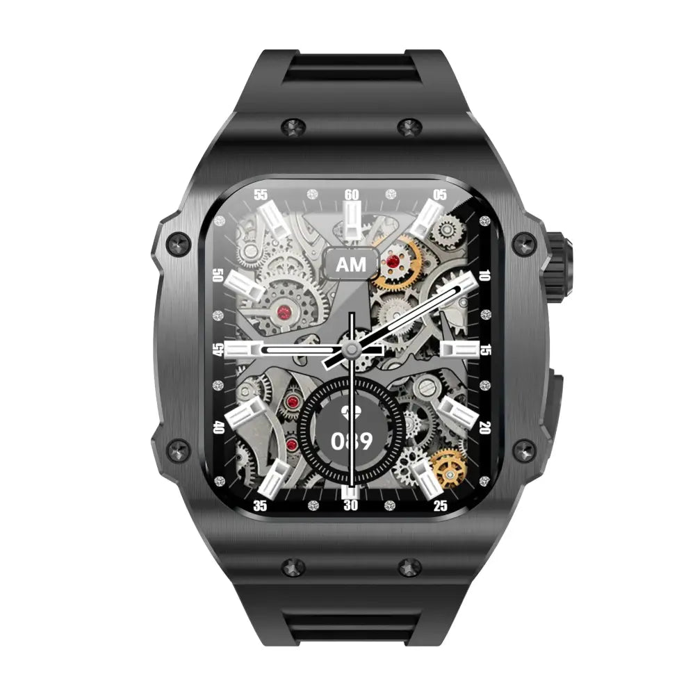 Men's Waterproof Skeleton Dial Smart Health Watch