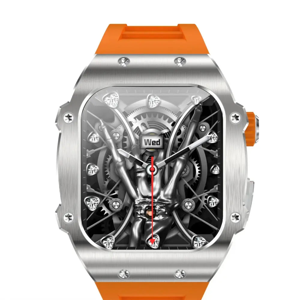 Men's Waterproof Skeleton Dial Smart Health Watch