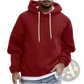 Men's Solid Drop Shoulder Pullover Hoodie