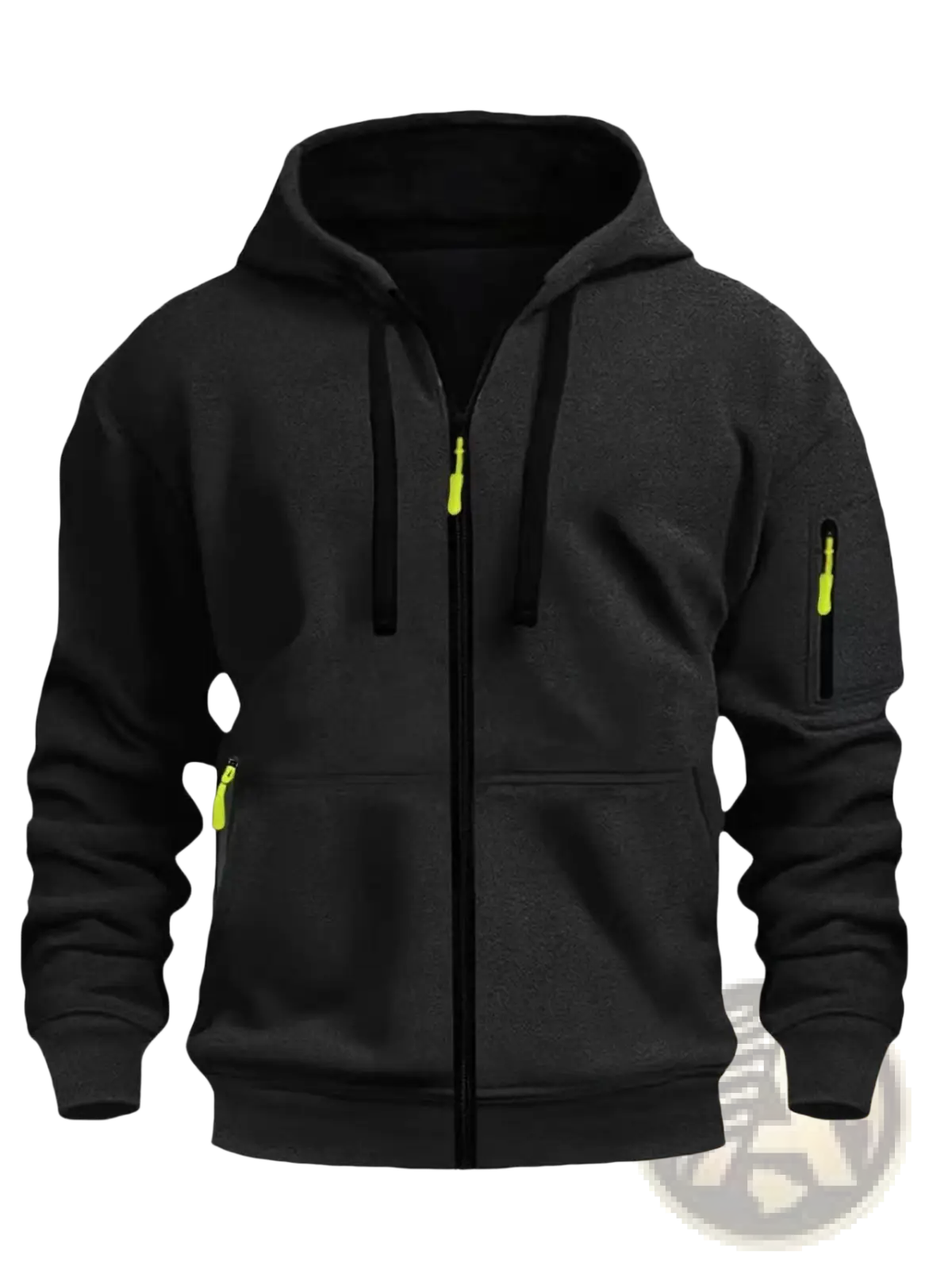 Men's Sport Casual Fleece Lined Zipper Hoodie Jacket