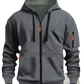 Men's Sport Casual Fleece Lined Zipper Hoodie Jacket
