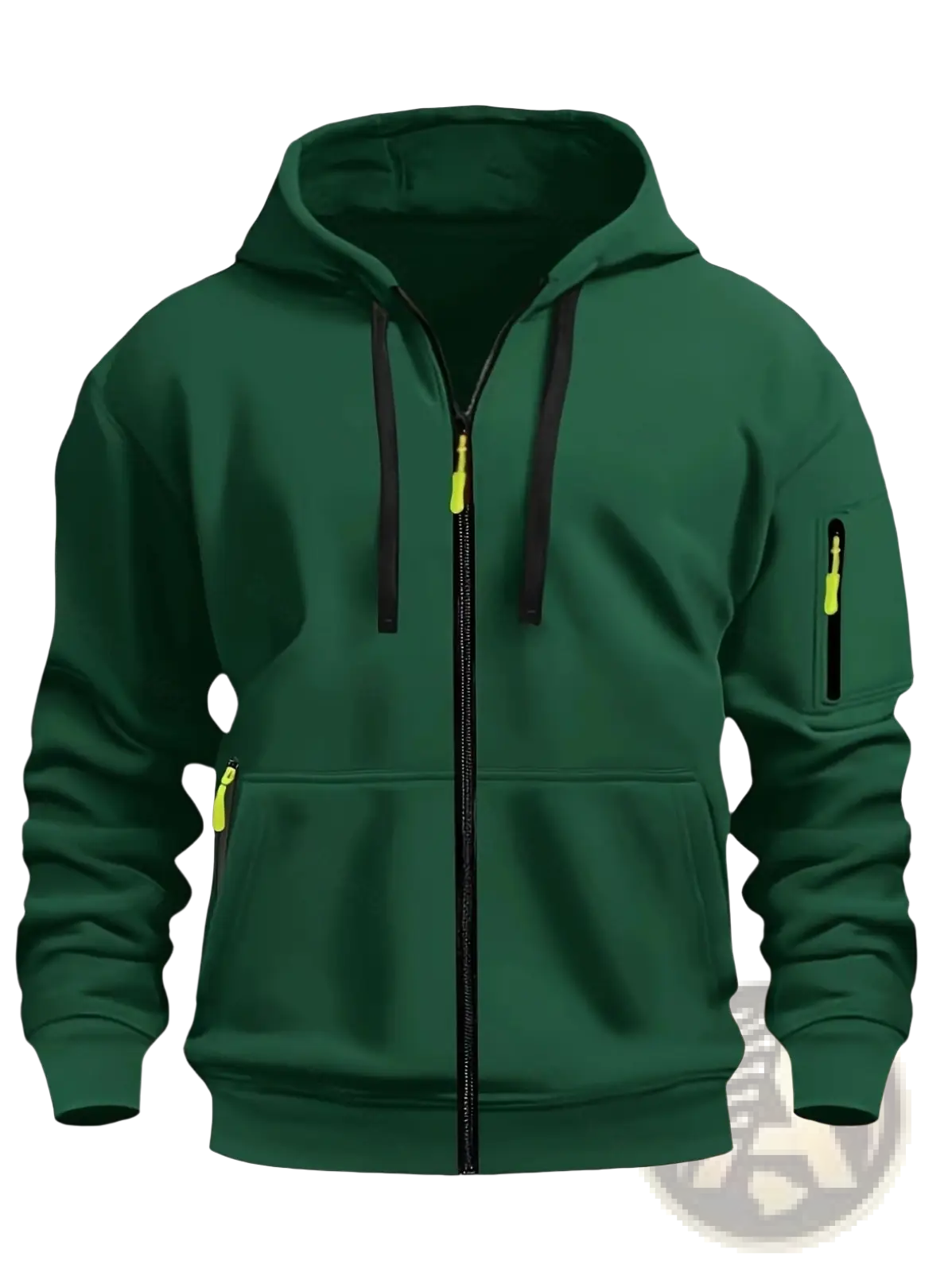 Men's Sport Casual Fleece Lined Zipper Hoodie Jacket