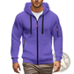 Men's Sport Casual Fleece Lined Zipper Hoodie Jacket
