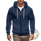 Men's Sport Casual Fleece Lined Zipper Hoodie Jacket