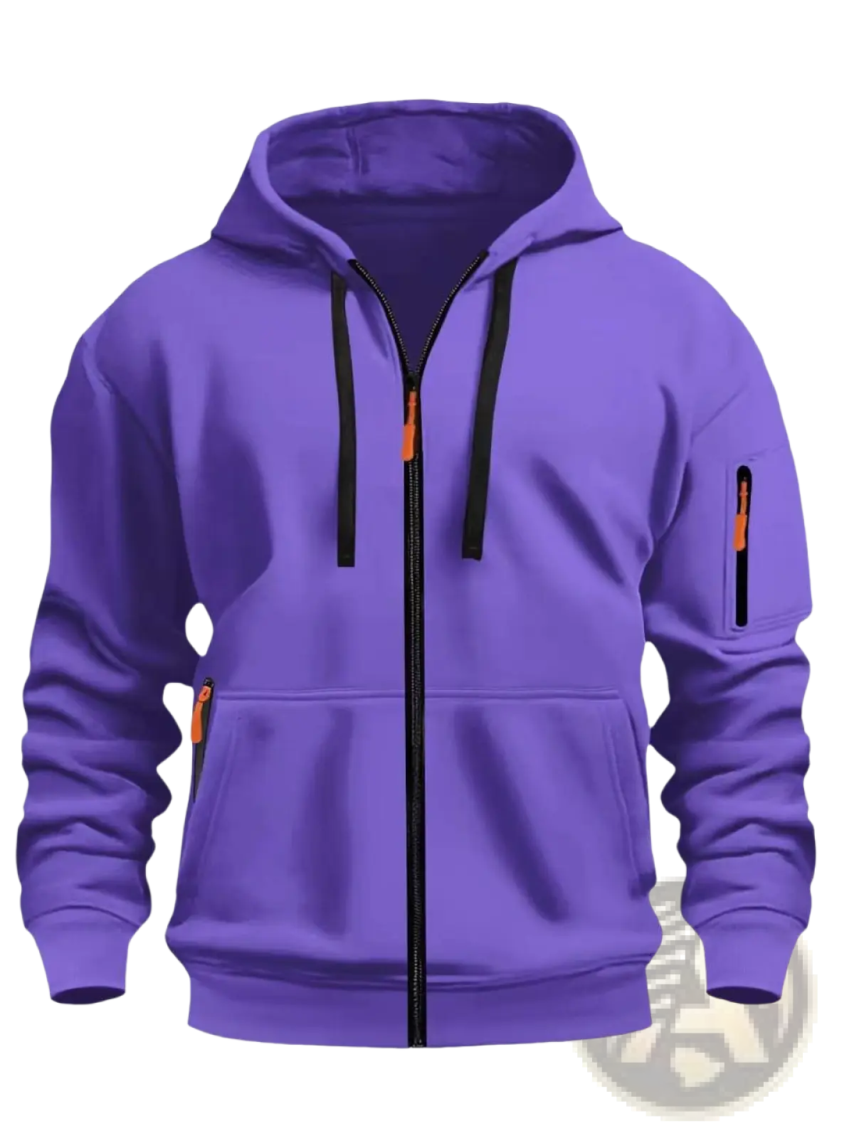 Men's Sport Casual Fleece Lined Zipper Hoodie Jacket