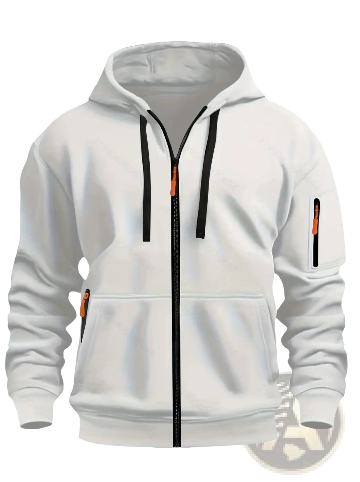 Men's Sport Casual Fleece Lined Zipper Hoodie Jacket