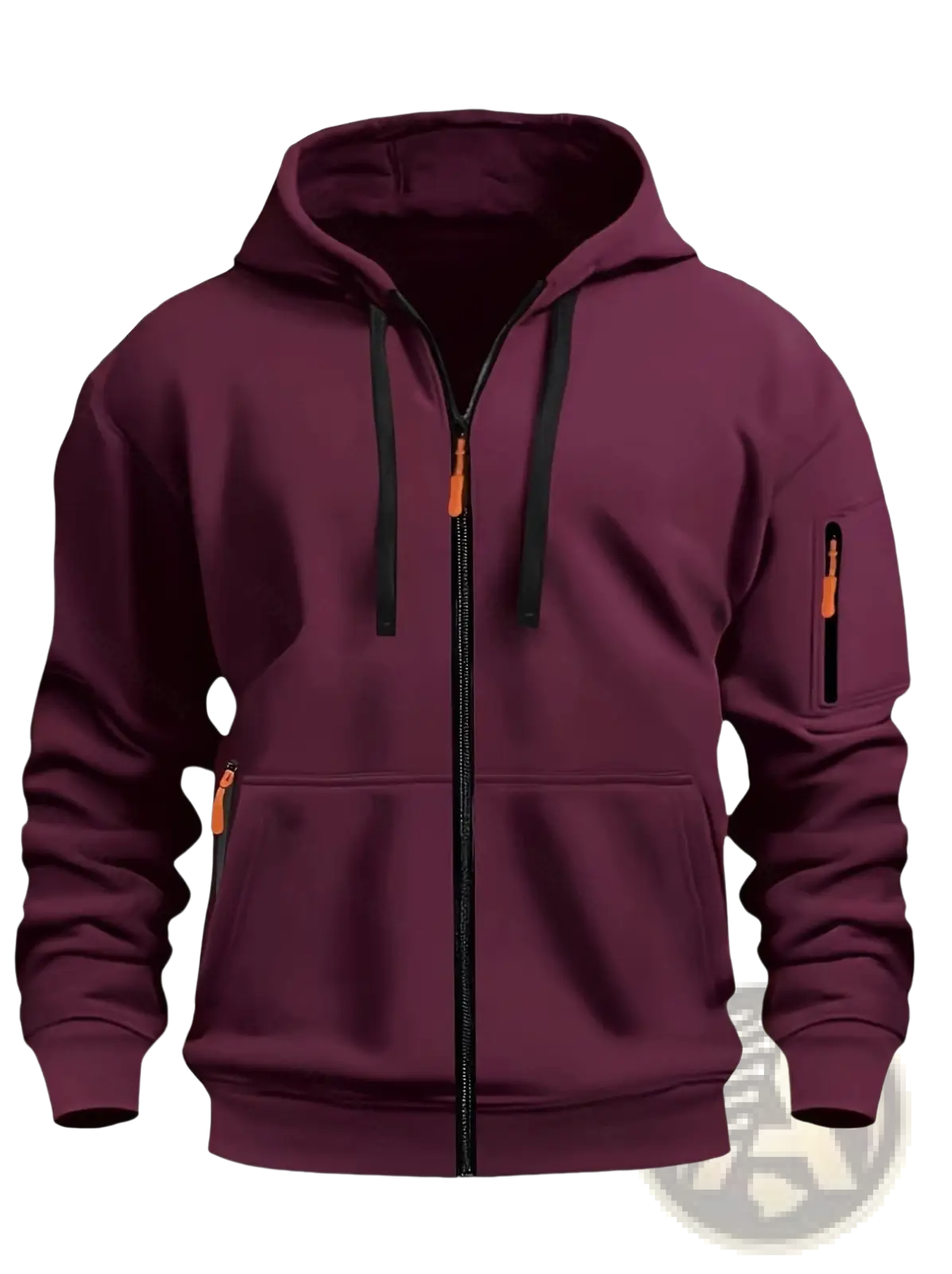 Men's Sport Casual Fleece Lined Zipper Hoodie Jacket