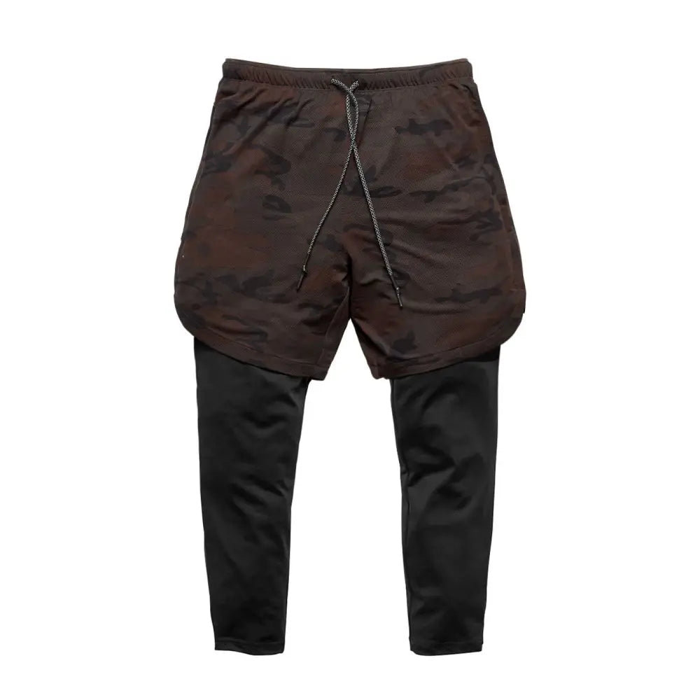 Men's Camouflage Quick Dry 2-in-1 Training Shorts