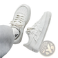 Men's Star Emblem Thick Sole Leather Sneakers