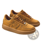 Men's Star Emblem Thick Sole Leather Sneakers