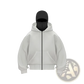 Men's Streetwear Hooded Fleece Zip Up Baseball Jacket