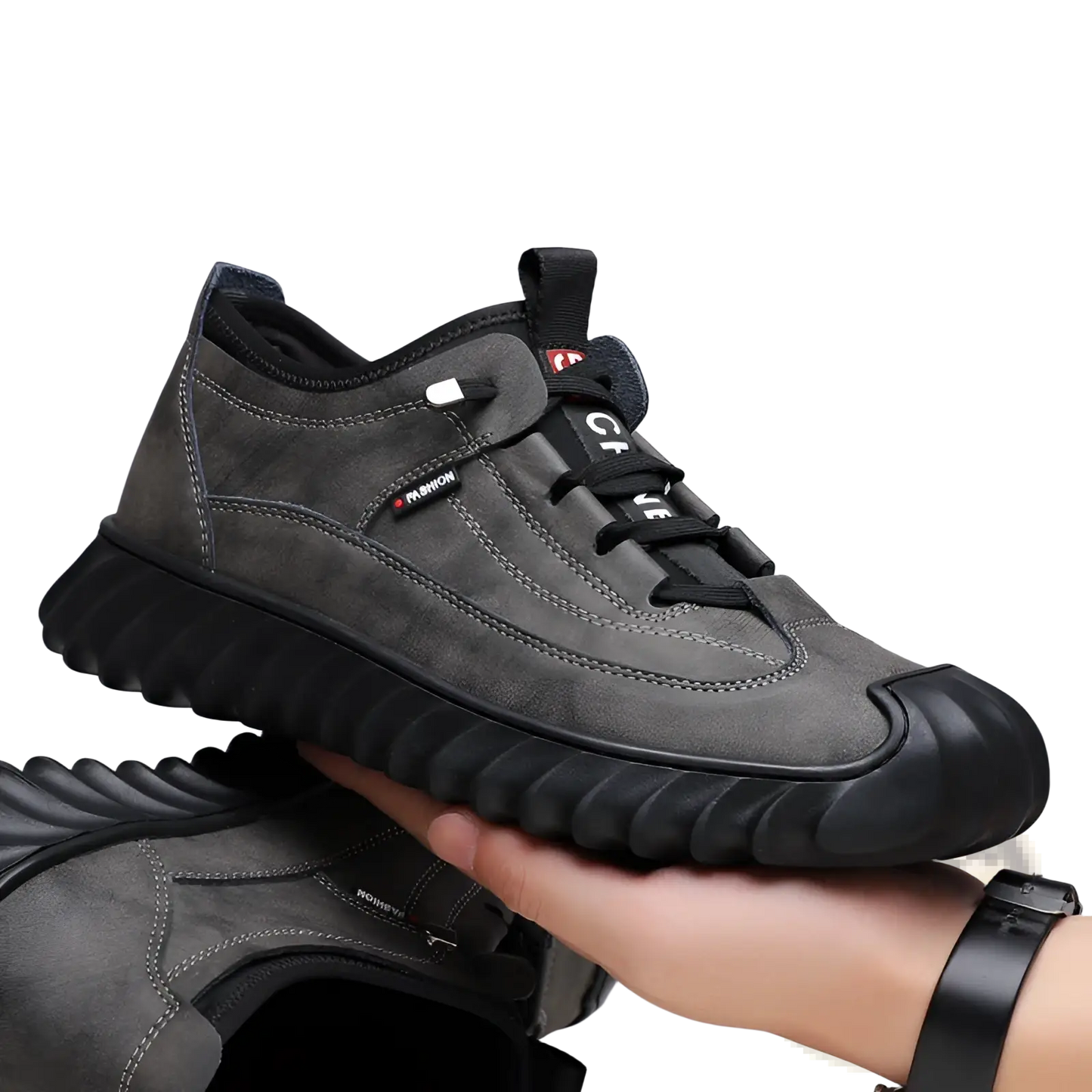 Men's Suede Casual Sneakers with Chunky Rubber Sole