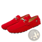 Men's Suede Horsebit Loafers Handmade Gommino Shoes