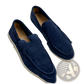 Men's Suede Loafers with White Rubber Sole Casual Shoes